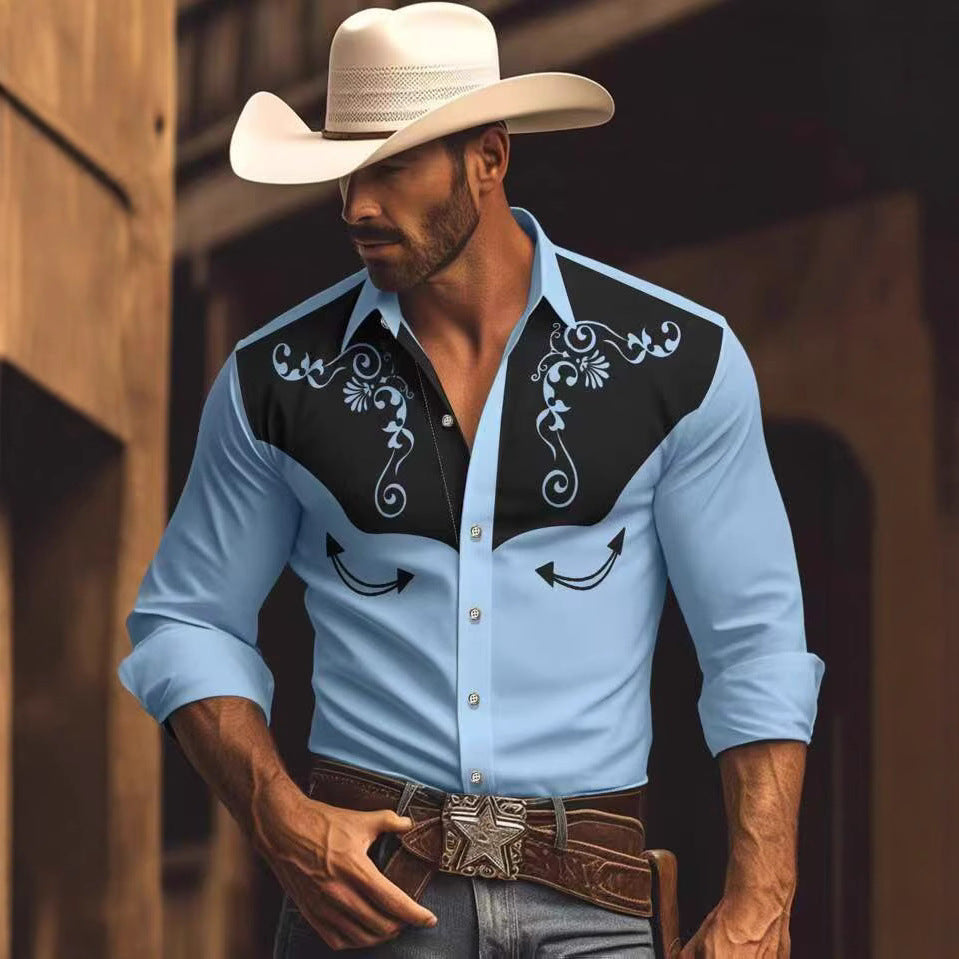 Herren Westernhemd mit Stickereien