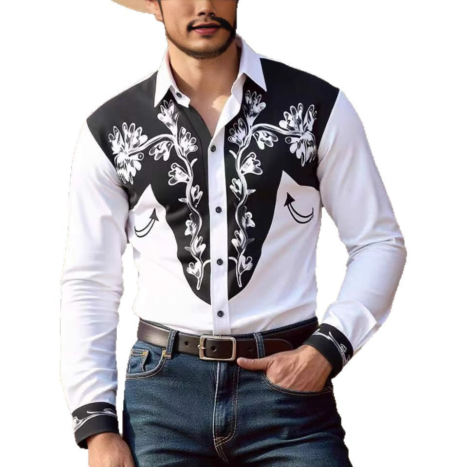 Herren Westernhemd mit Stickereien