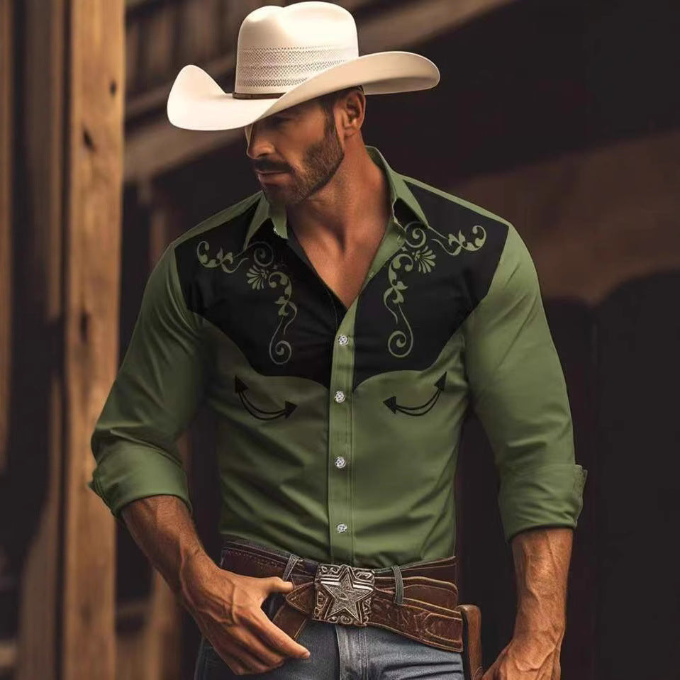 Herren Westernhemd mit Stickereien