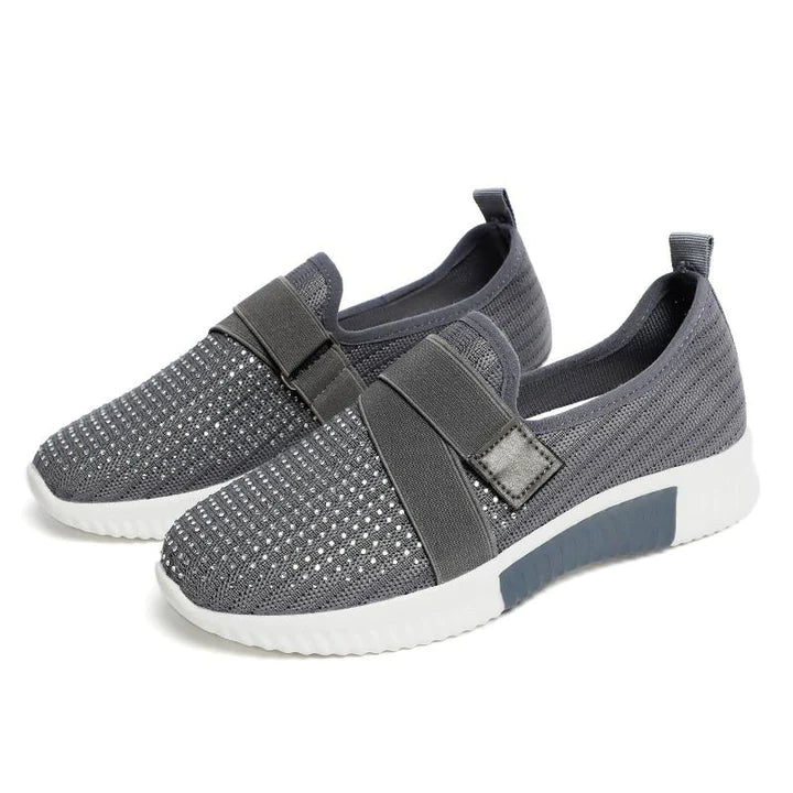 Orthopädische Damenschuhe Slip-on mit Klettverschluss