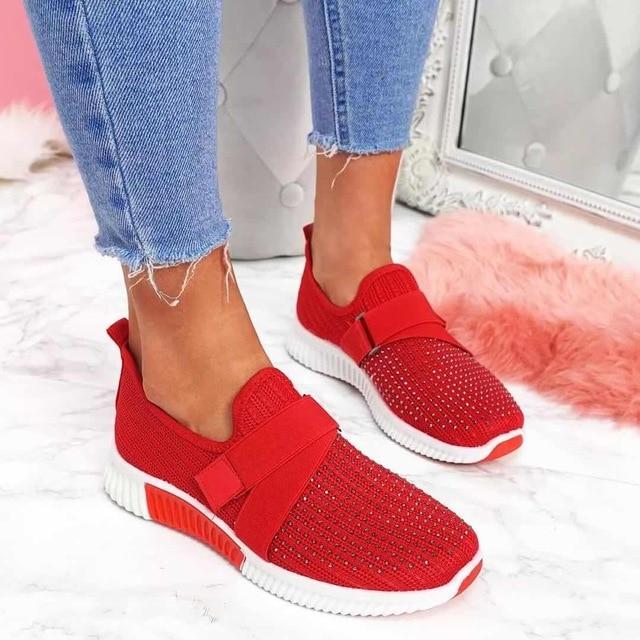 Orthopädische Damenschuhe Slip-on mit Klettverschluss