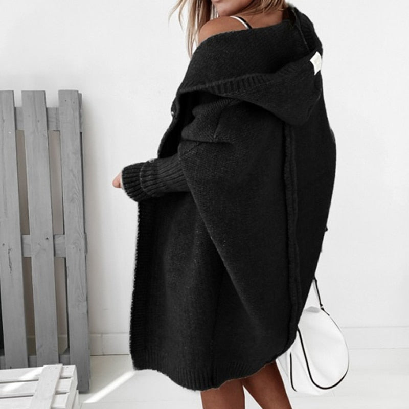 Kuscheliger Damen Cardigan mit Kapuze
