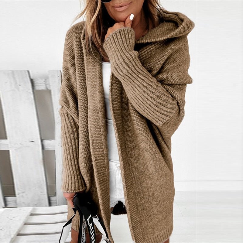 Kuscheliger Damen Cardigan mit Kapuze
