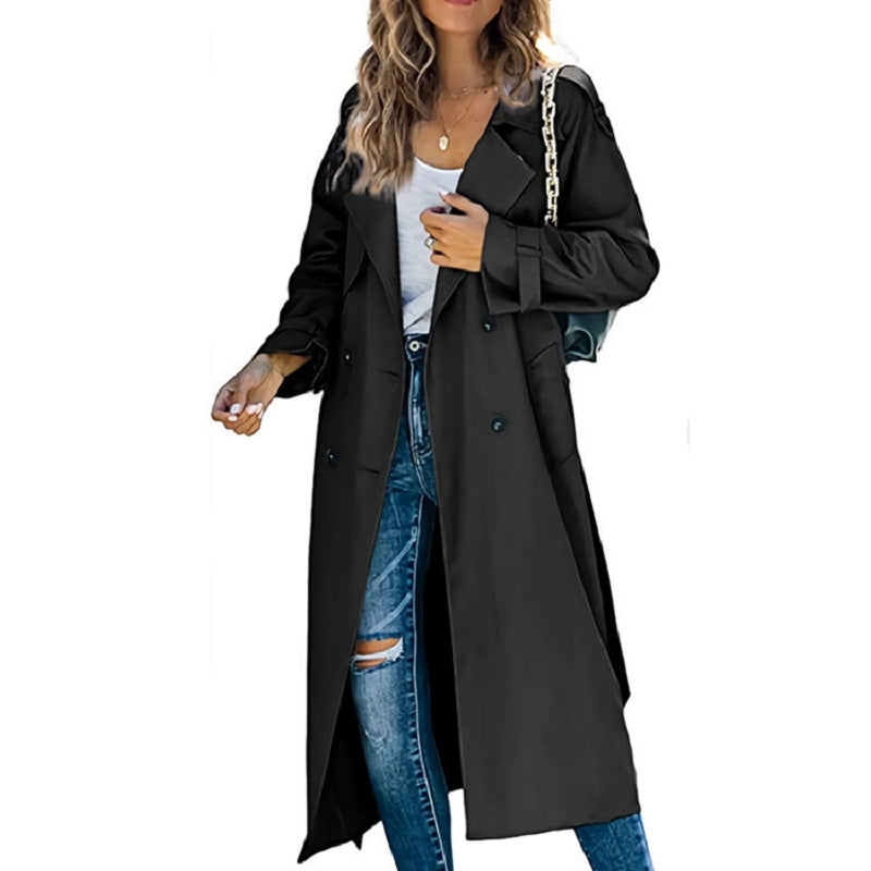 Damen Langschaft-Trenchcoat