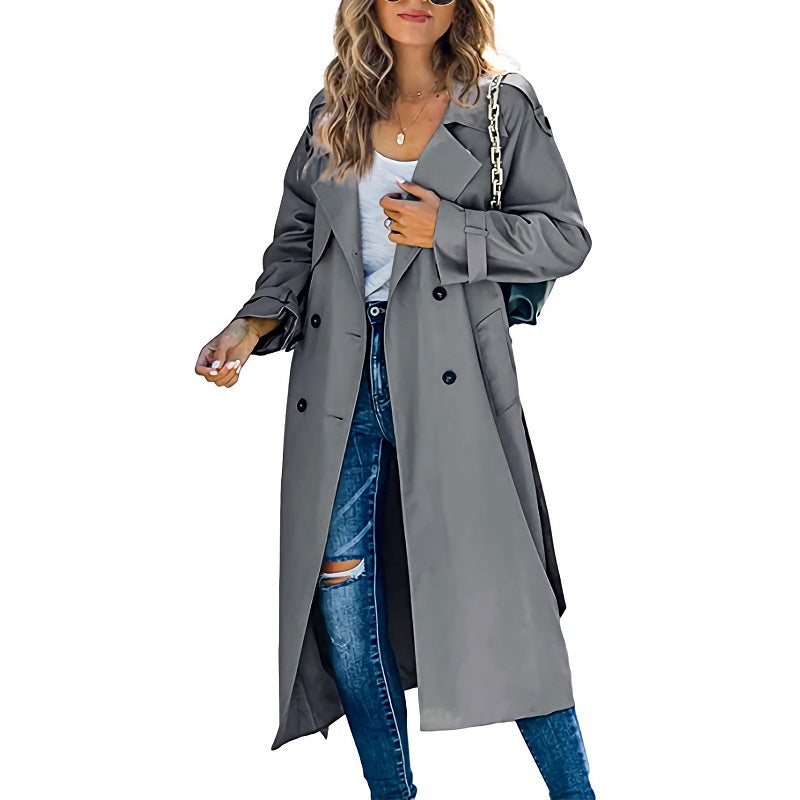 Damen Langschaft-Trenchcoat