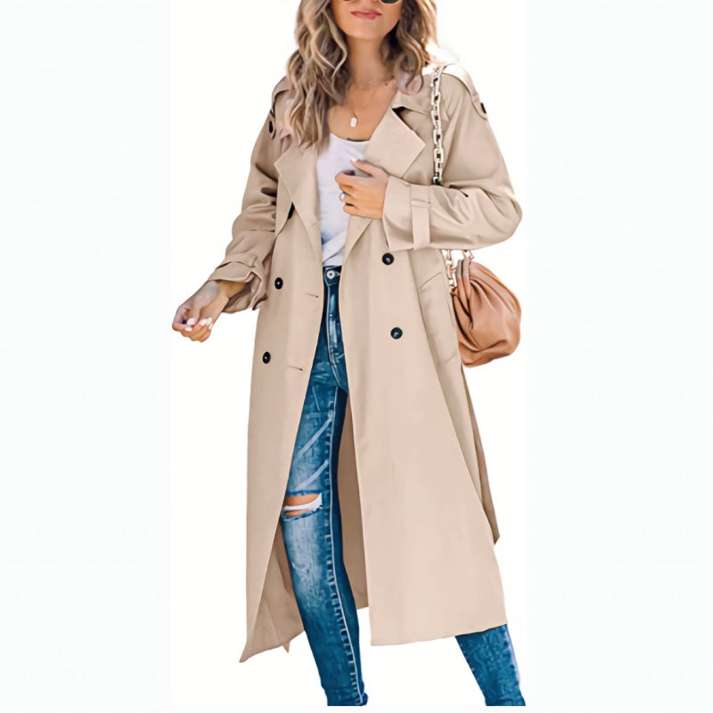 Damen Langschaft-Trenchcoat