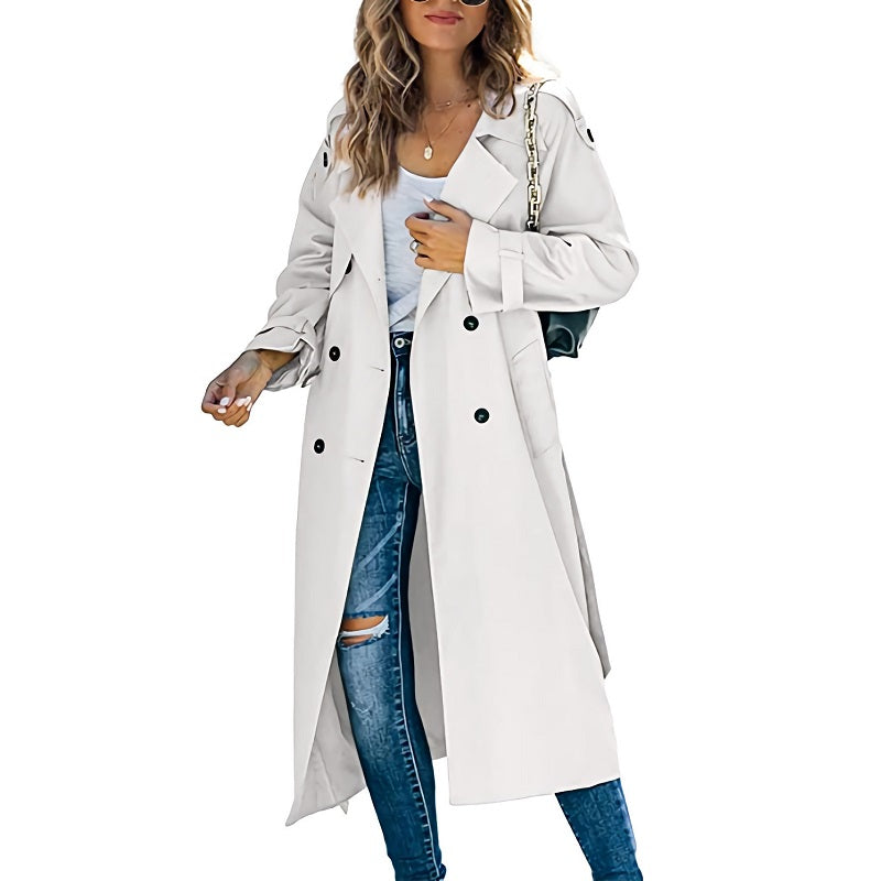 Damen Langschaft-Trenchcoat