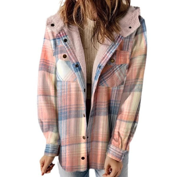 Damen Flanelljacke mit Fleecefutter