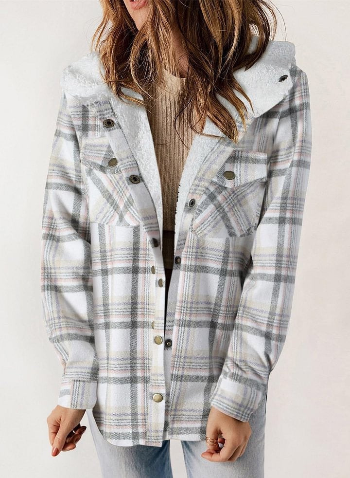 Damen Flanelljacke mit Fleecefutter