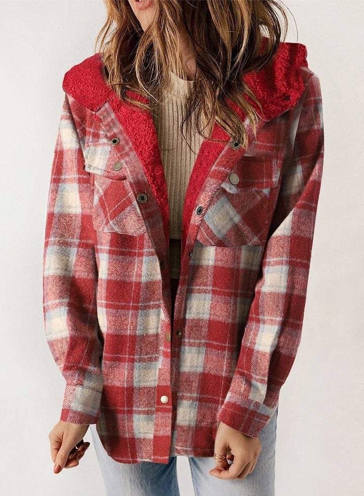 Damen Flanelljacke mit Fleecefutter