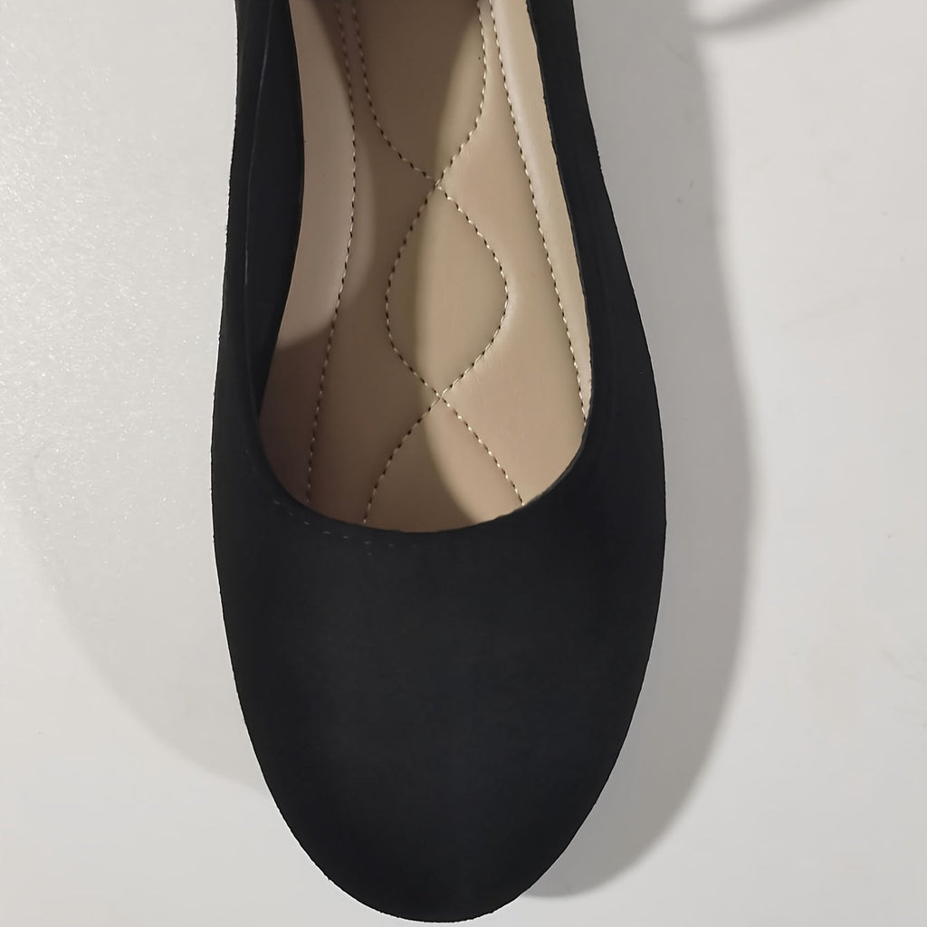 Klassische Ballerinas mit Riemchen - Einfarbig