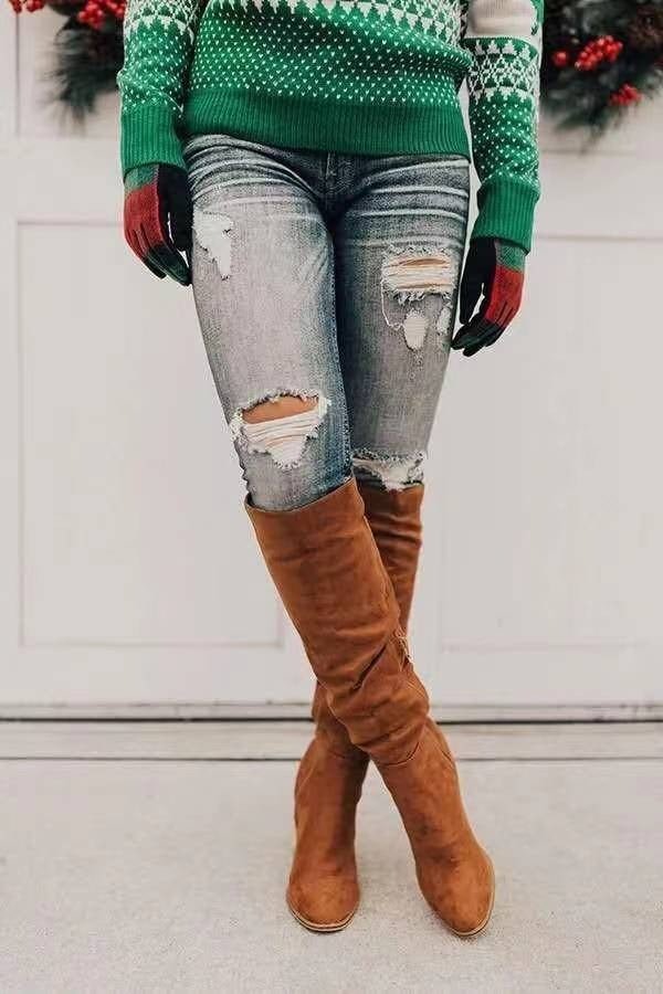 Elegante Kniehohe Damen-Stiefel