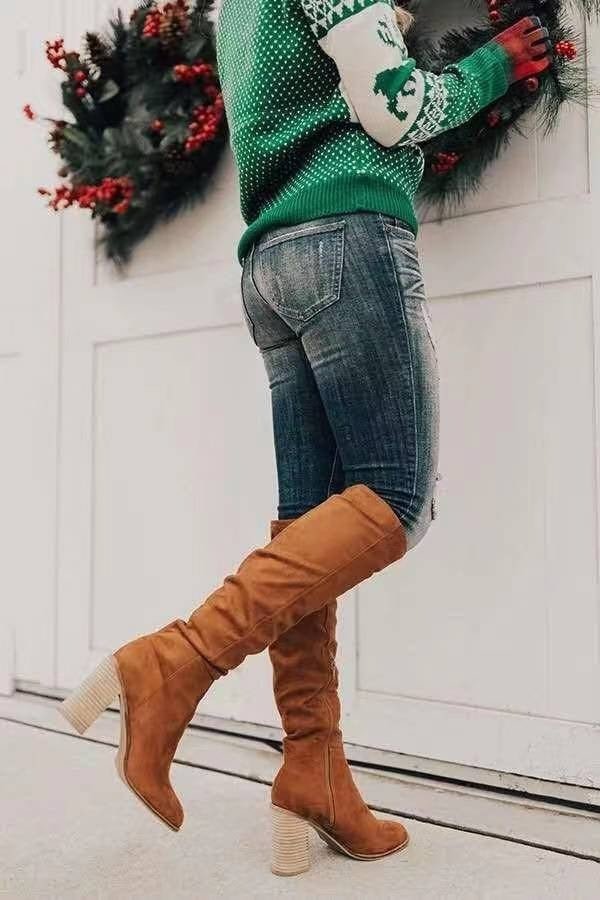 Elegante Kniehohe Damen-Stiefel