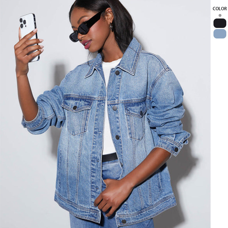 Damen Oversized Denimjacke: Modernes Streetstyle Design