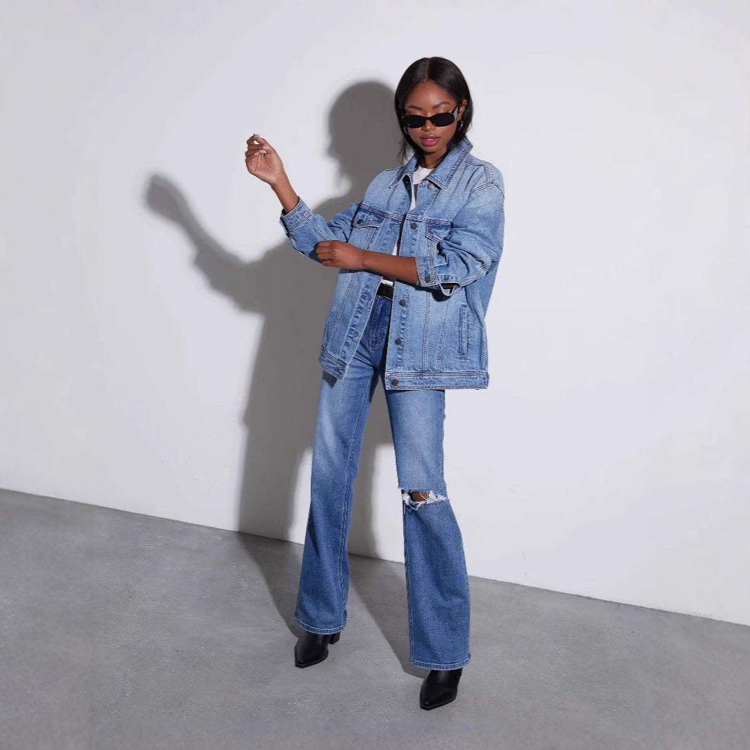 Damen Oversized Denimjacke: Modernes Streetstyle Design