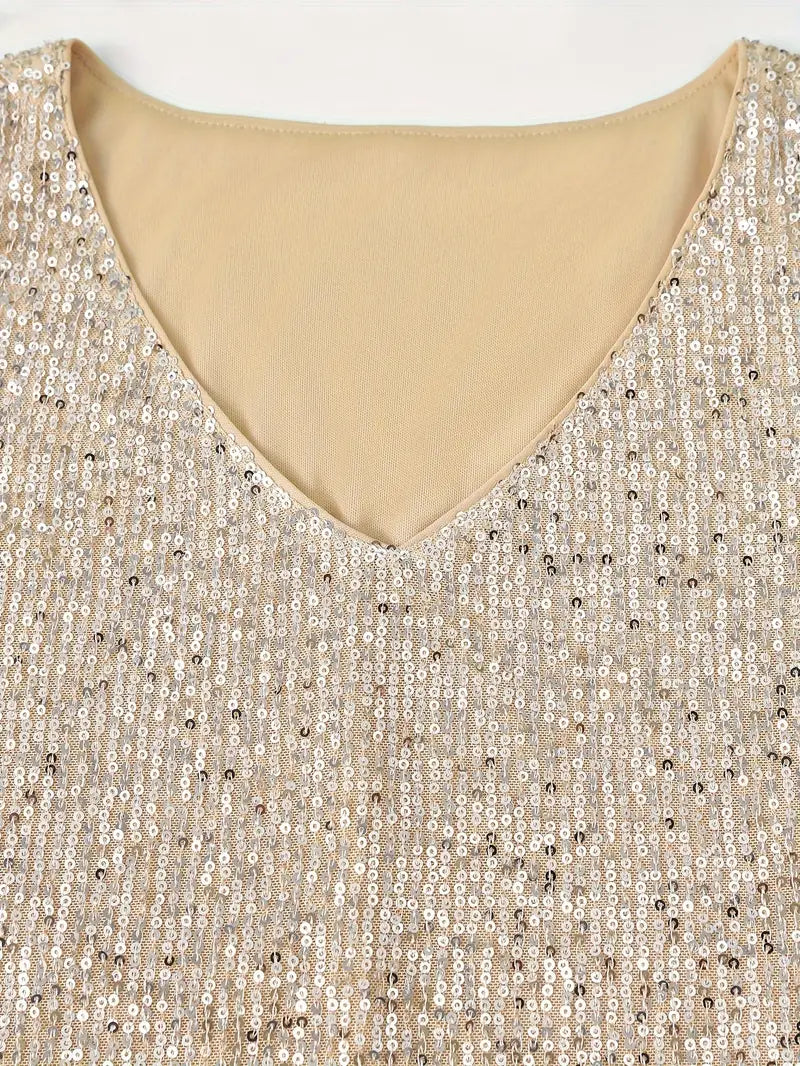 Elegantes Pailletten-Top ohne Ärmel