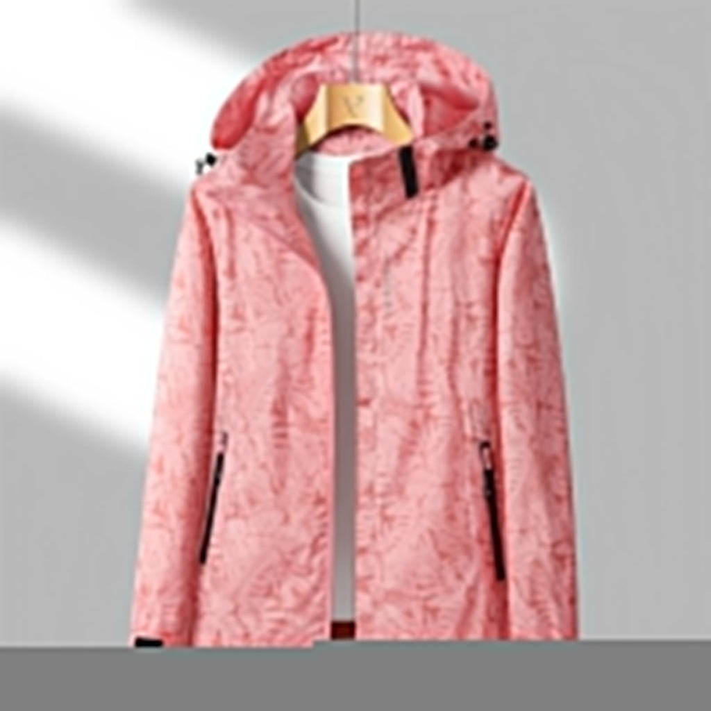 Wasserdichte Damen Regenjacke mit Kapuze
