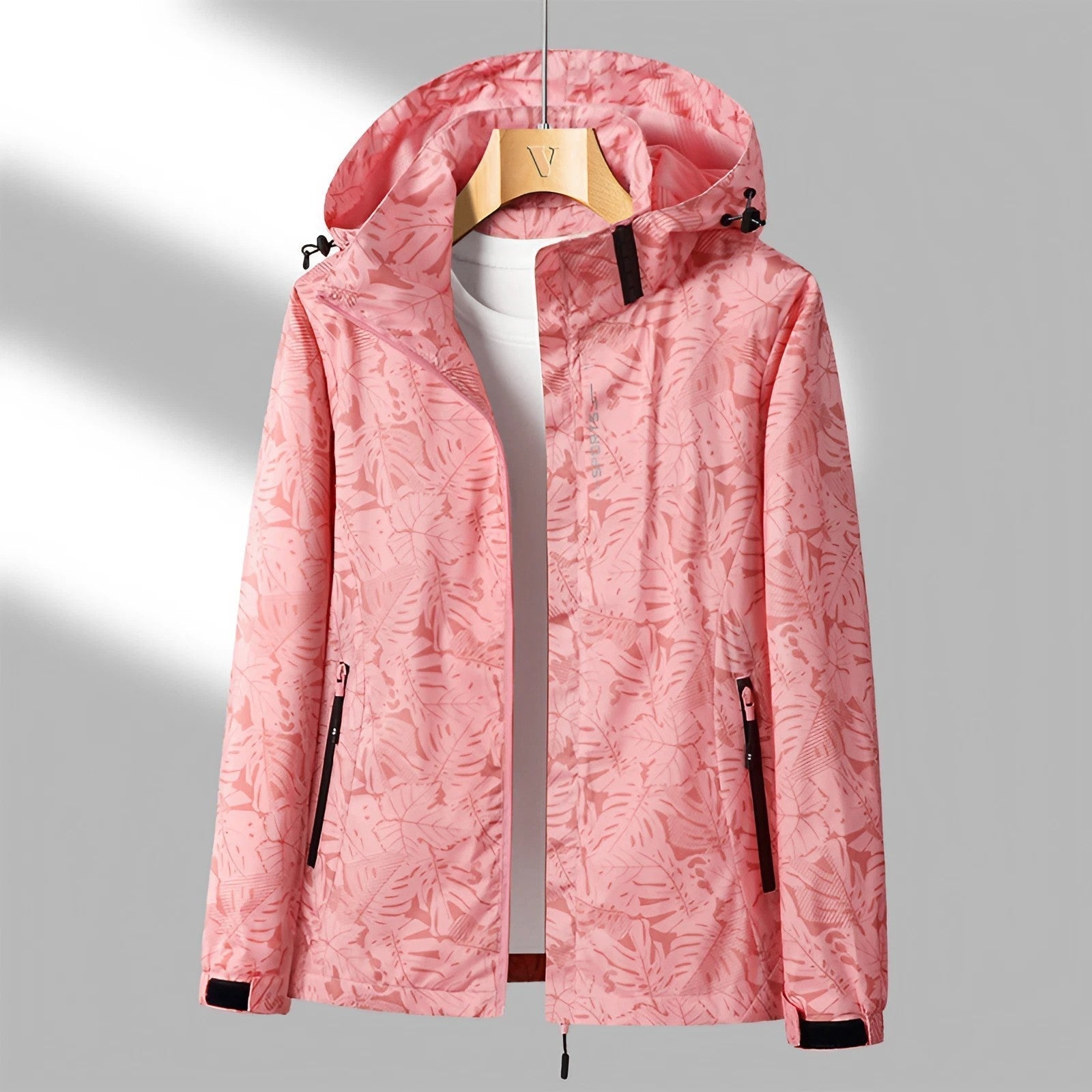 Wasserdichte Damen Regenjacke mit Kapuze