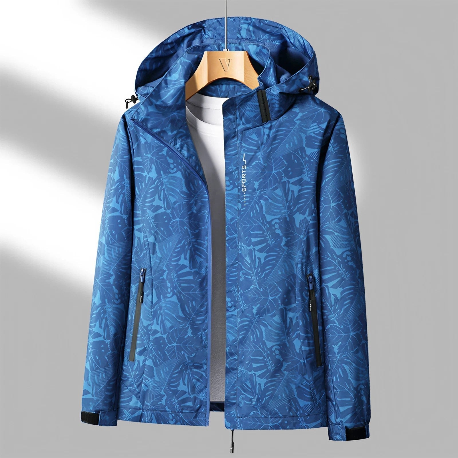 Wasserdichte Damen Regenjacke mit Kapuze
