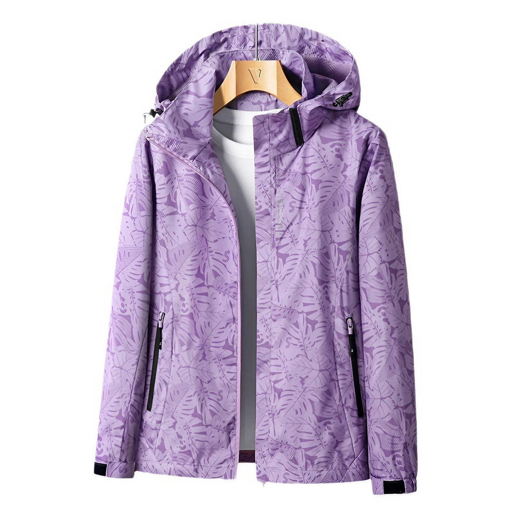 Wasserdichte Damen Regenjacke mit Kapuze