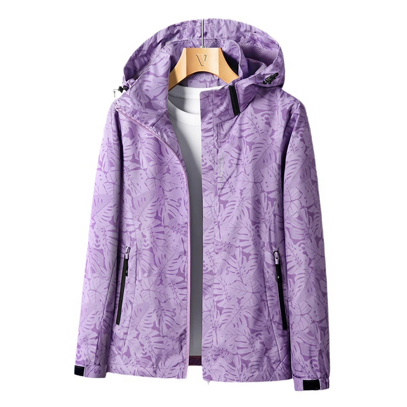 Wasserdichte Damen Regenjacke mit Kapuze