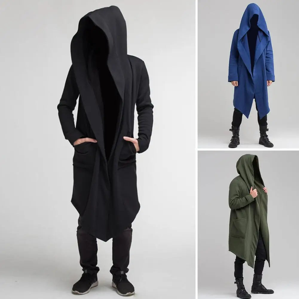 Herren Gothic Kapuzenstrickjacke