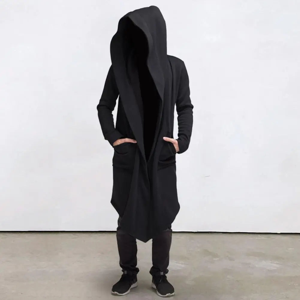 Herren Gothic Kapuzenstrickjacke
