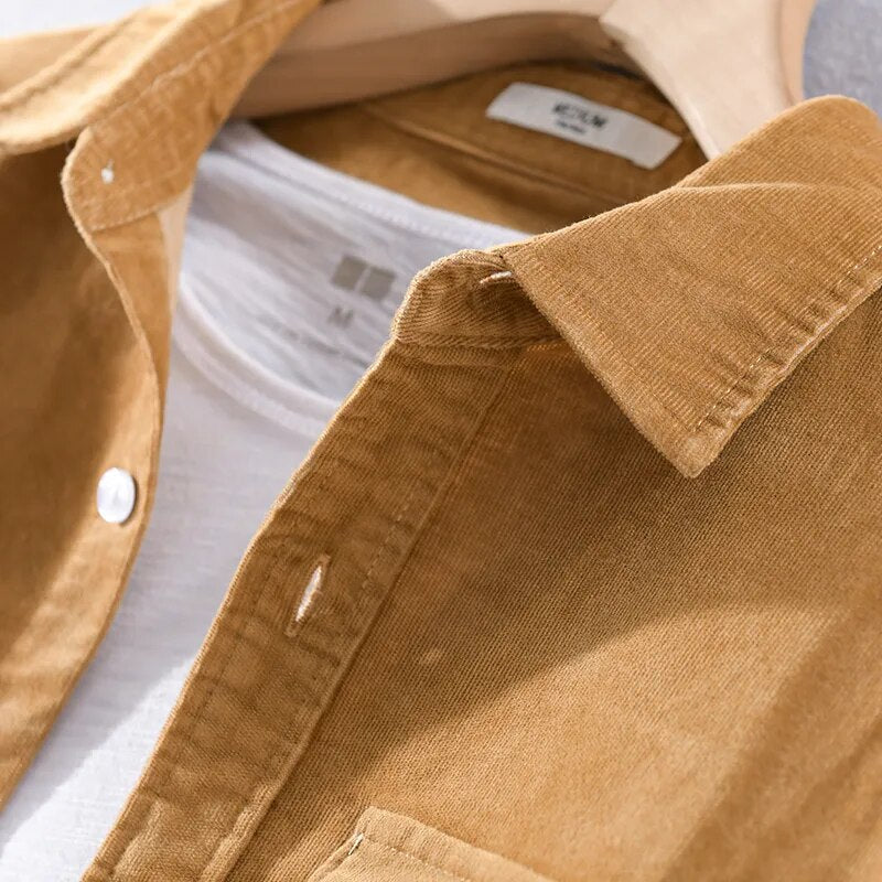 Langarm-Denim Overshirt: Weicher, vielseitiger Herren-Shirt