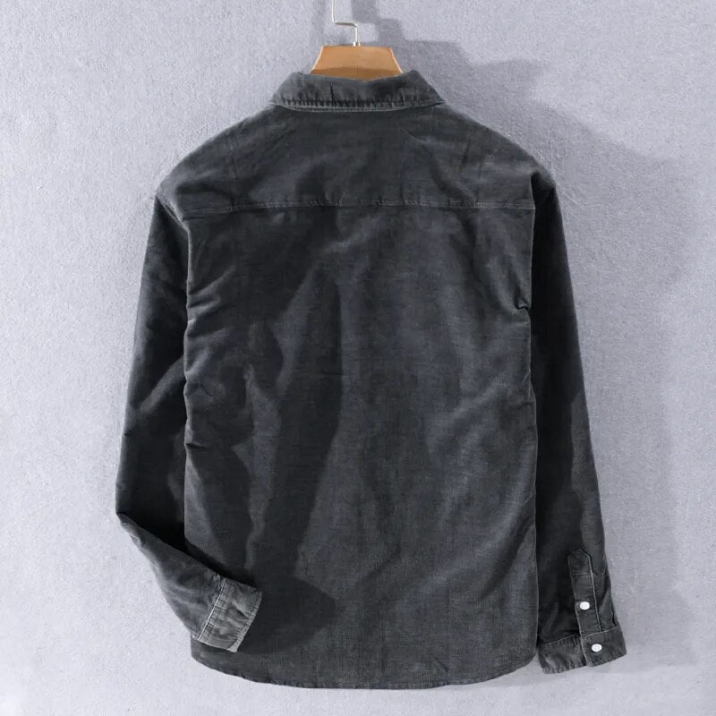 Langarm-Denim Overshirt: Weicher, vielseitiger Herren-Shirt