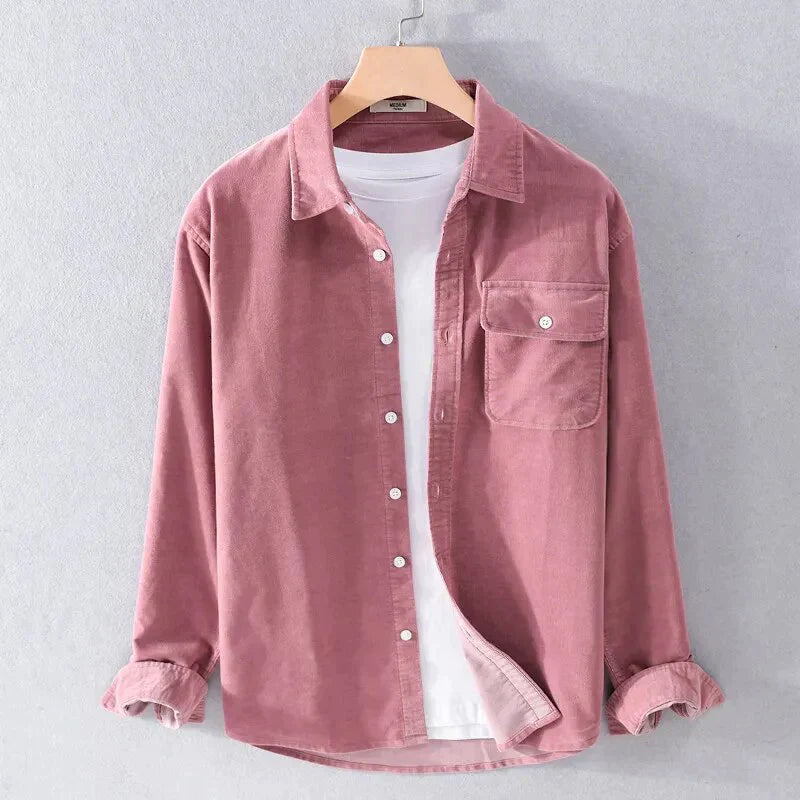 Langarm-Denim Overshirt: Weicher, vielseitiger Herren-Shirt