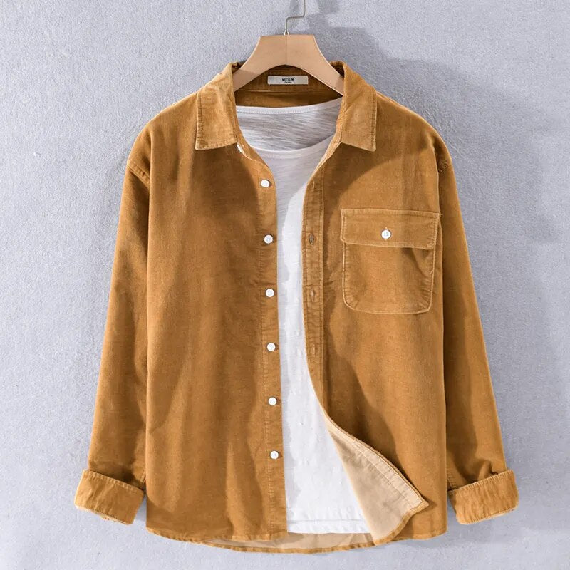 Langarm-Denim Overshirt: Weicher, vielseitiger Herren-Shirt