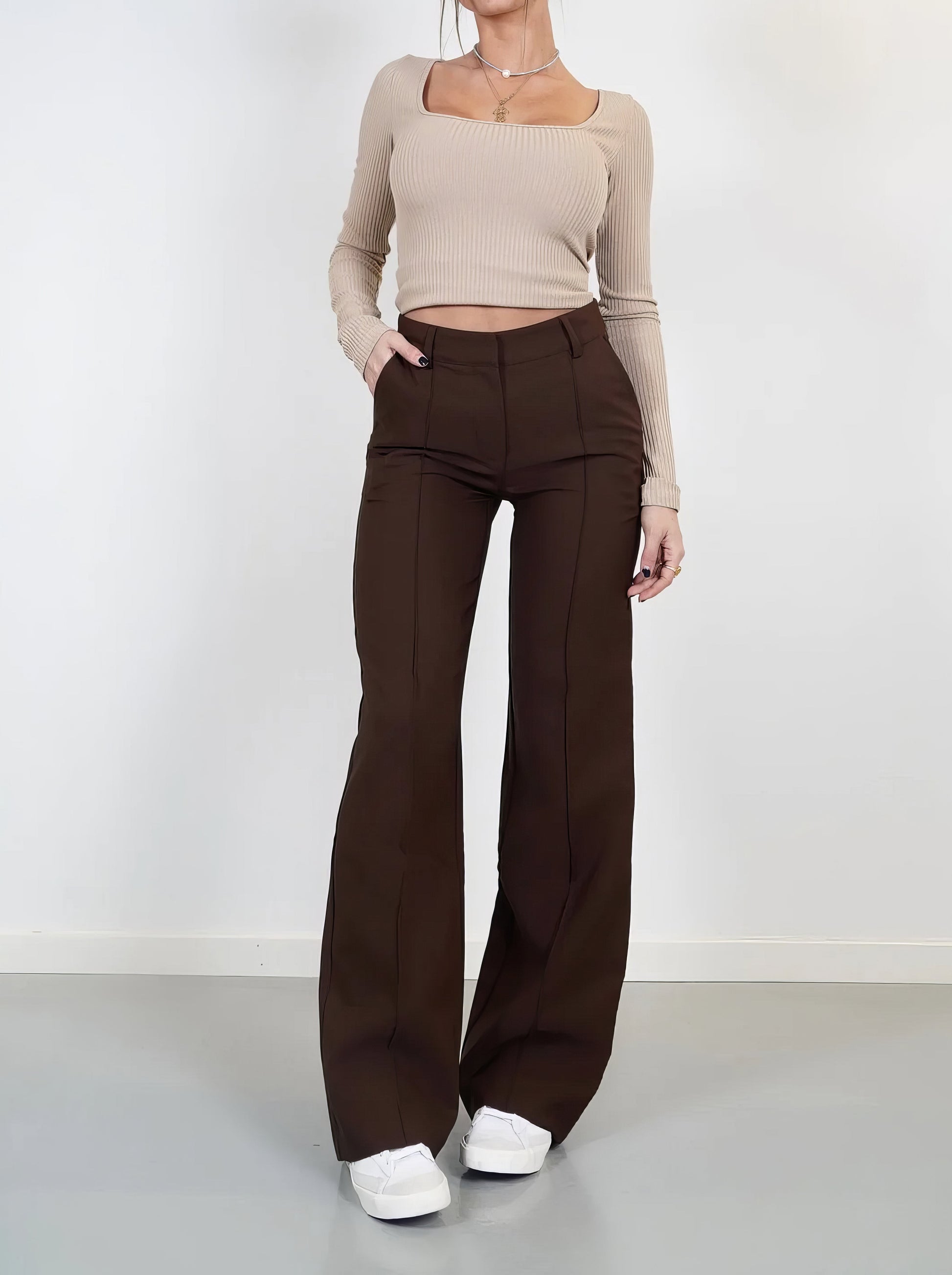 Zeitlose High Waist Hose - Klassischer Stil & Komfort