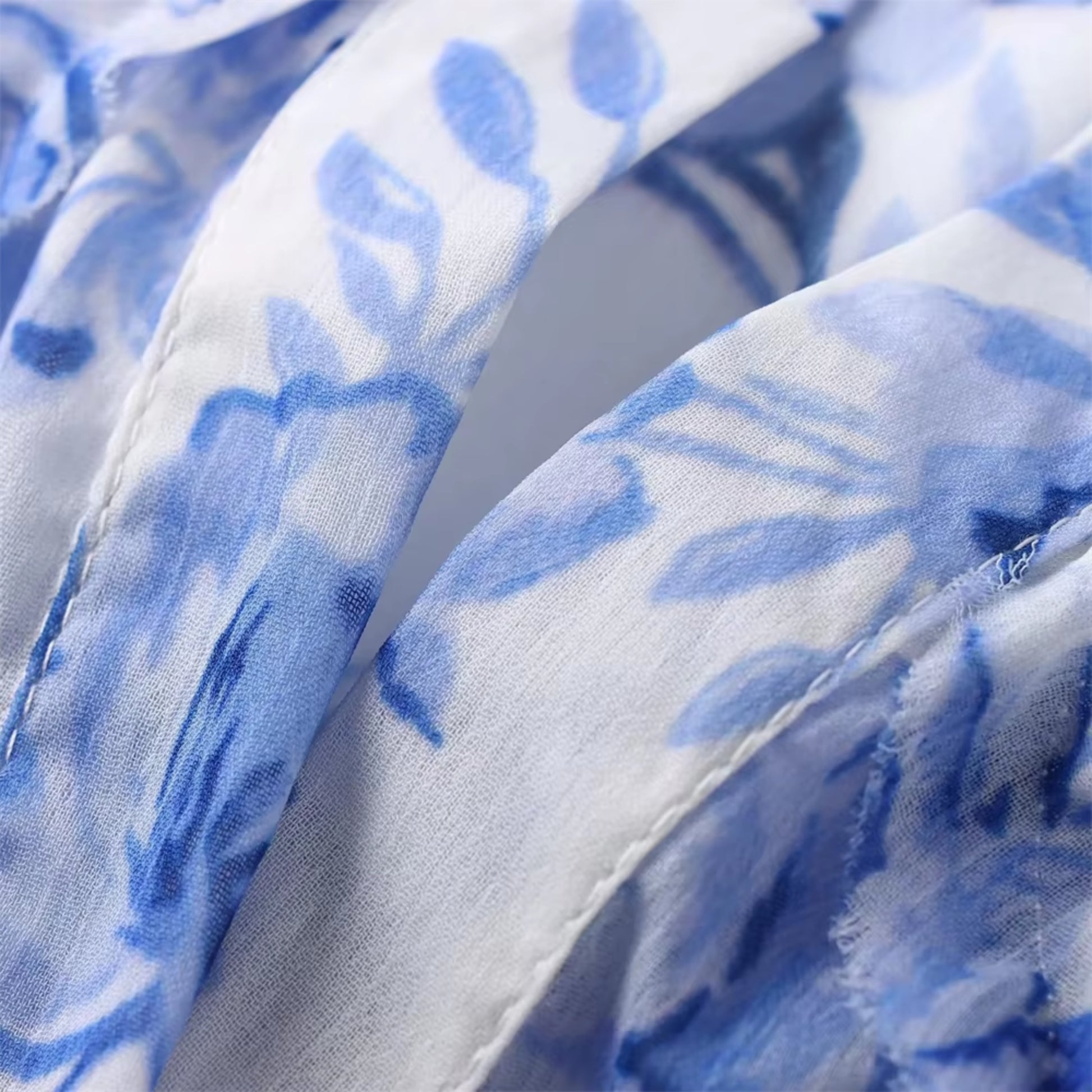 Sommerkleid 2025 Damen Langarm Wickelkleid mit Gürtel
