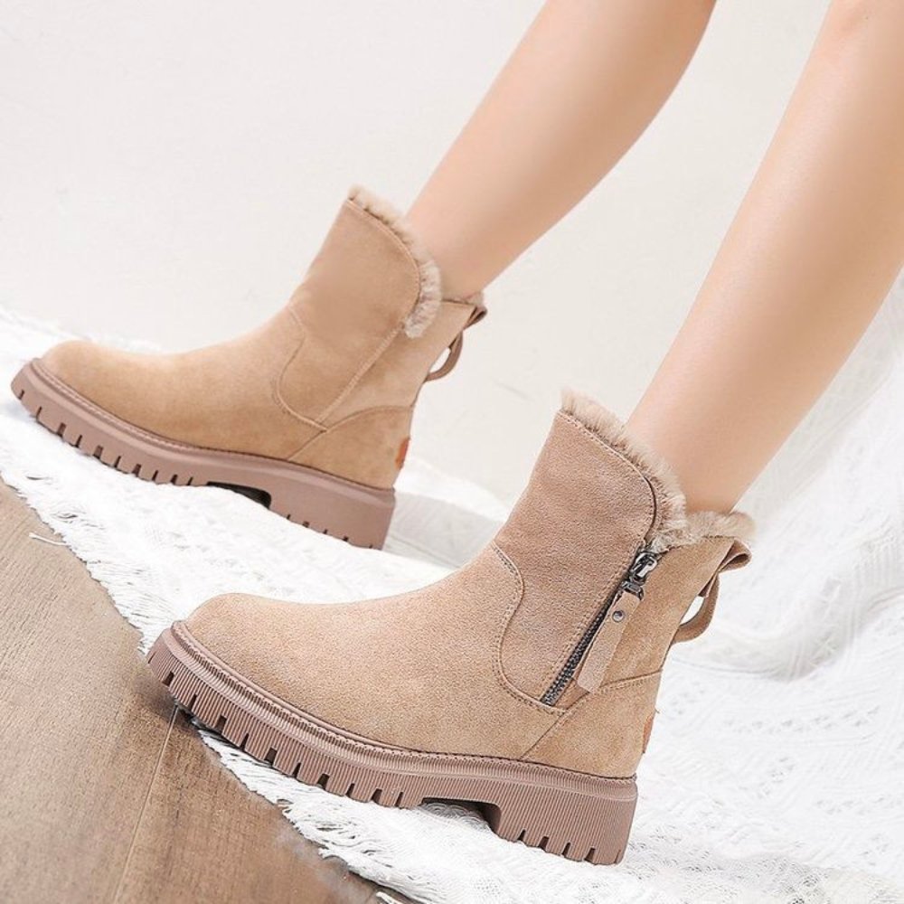 Warme Damen Winterstiefel aus Leder - Wasserdicht & Bequem