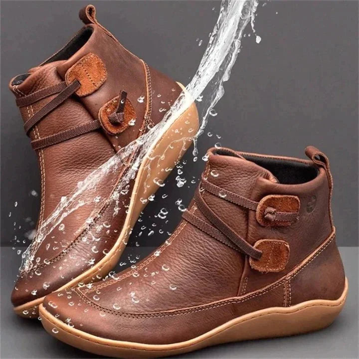 Orthopädische Damen Lederstiefel - Wasserdicht & bequem