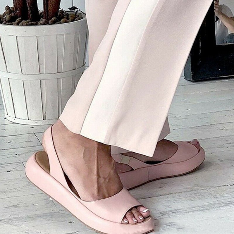 Sommer-Sandaletten Damen Bequeme Fußbett-Sandalen mit Stretchriemen
