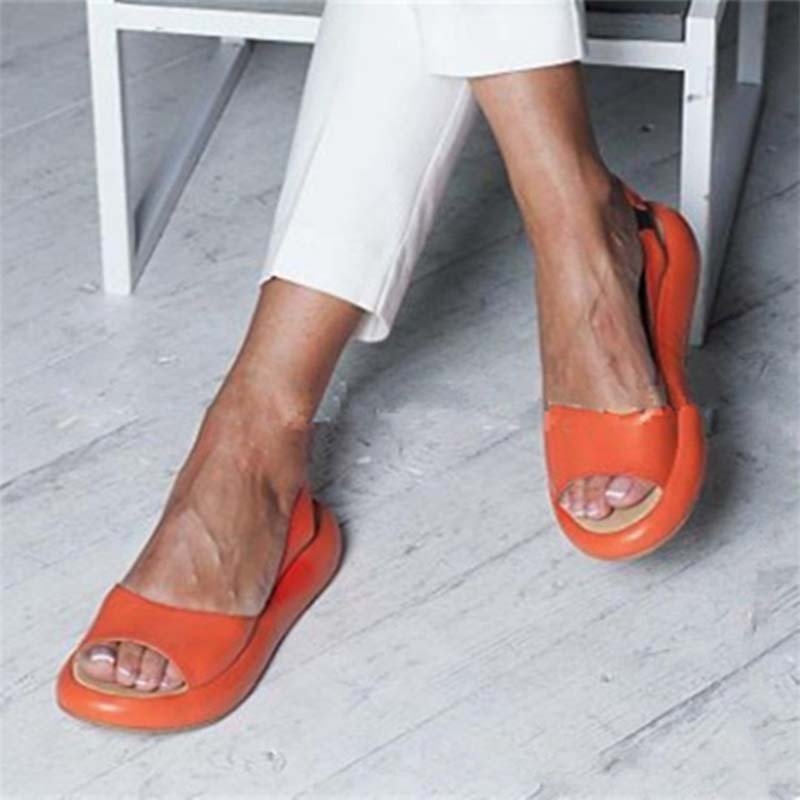Sommer-Sandaletten Damen Bequeme Fußbett-Sandalen mit Stretchriemen