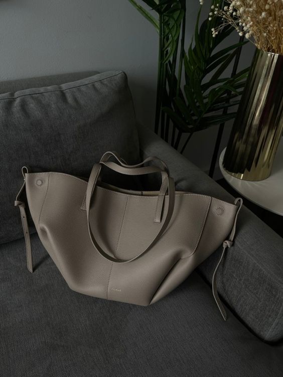 WW - Vintage Tote Bag Damen: Geräumig, Umhängetasche, Leder