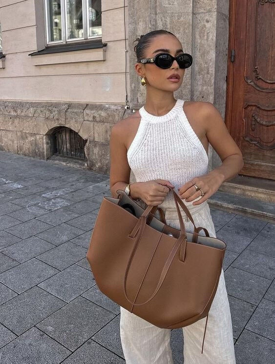 Vintage Tote Bag Damen: Geräumig, Umhängetasche,  Zeitlos Elegant