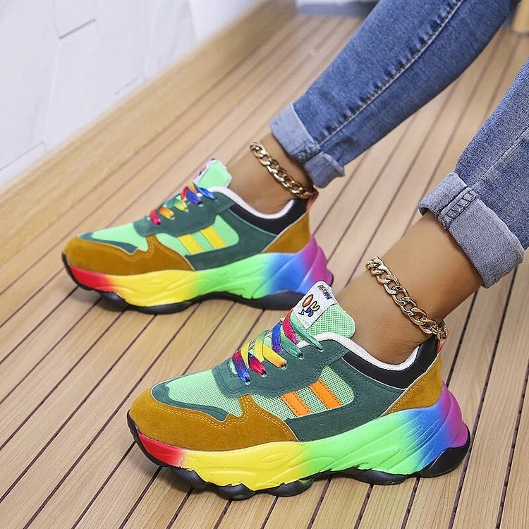 Orthopädische Regenbogenschuhe: Atmungsaktiv, Leicht & Mit Fußgewölbestütze