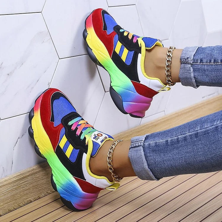 Orthopädische Regenbogenschuhe: Atmungsaktiv, Leicht & Mit Fußgewölbestütze