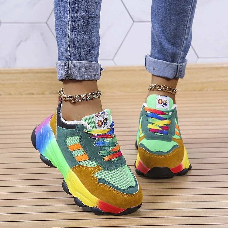 Orthopädische Regenbogenschuhe: Atmungsaktiv, Leicht & Mit Fußgewölbestütze