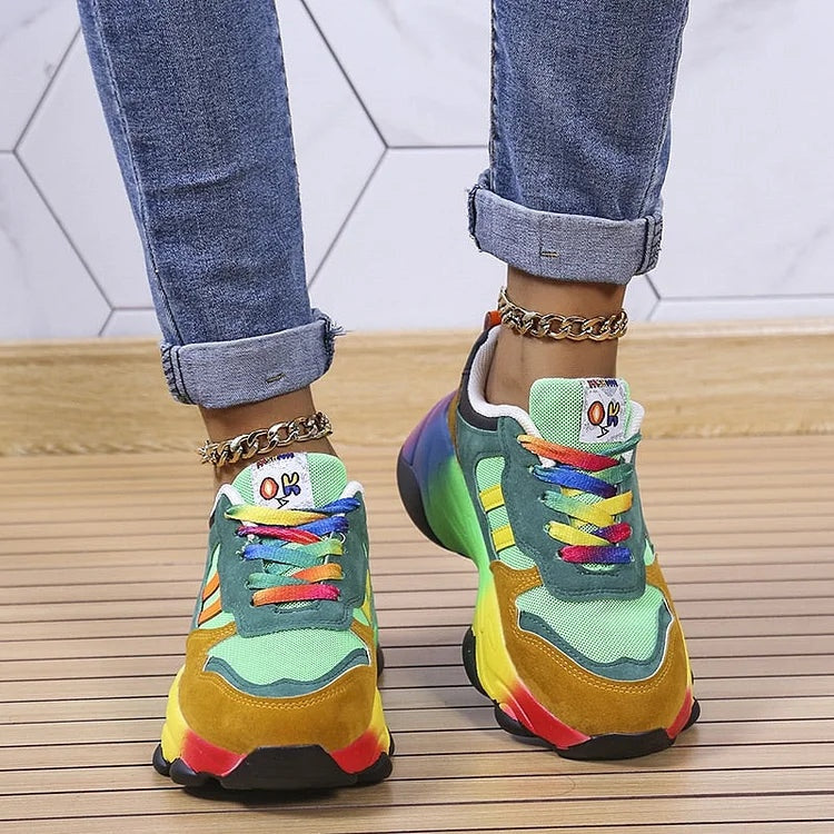 Orthopädische Regenbogenschuhe: Atmungsaktiv, Leicht & Mit Fußgewölbestütze