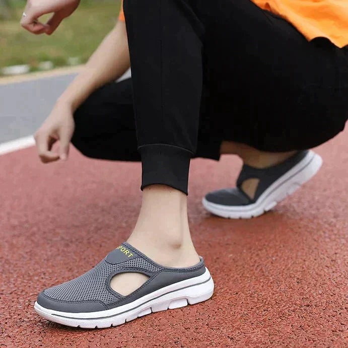 Orthopädische Hausschuhe Herren Damen: Atmungsaktive Pantoffeln mit Fußbett