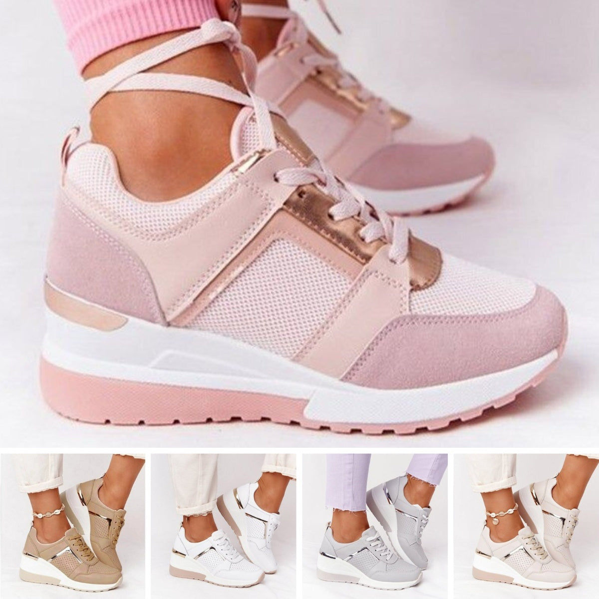 Orthopädische Damen Sneaker Beige - Bequeme & gesunde Schuhe