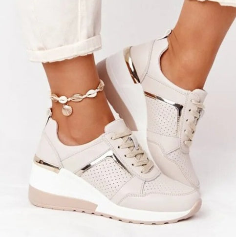 Orthopädische Damen Sneaker Beige - Bequeme & gesunde Schuhe