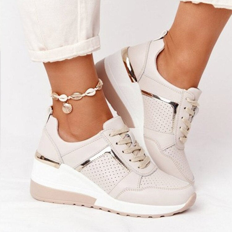 Orthopädische Damen Sneaker Beige - Bequeme & gesunde Schuhe