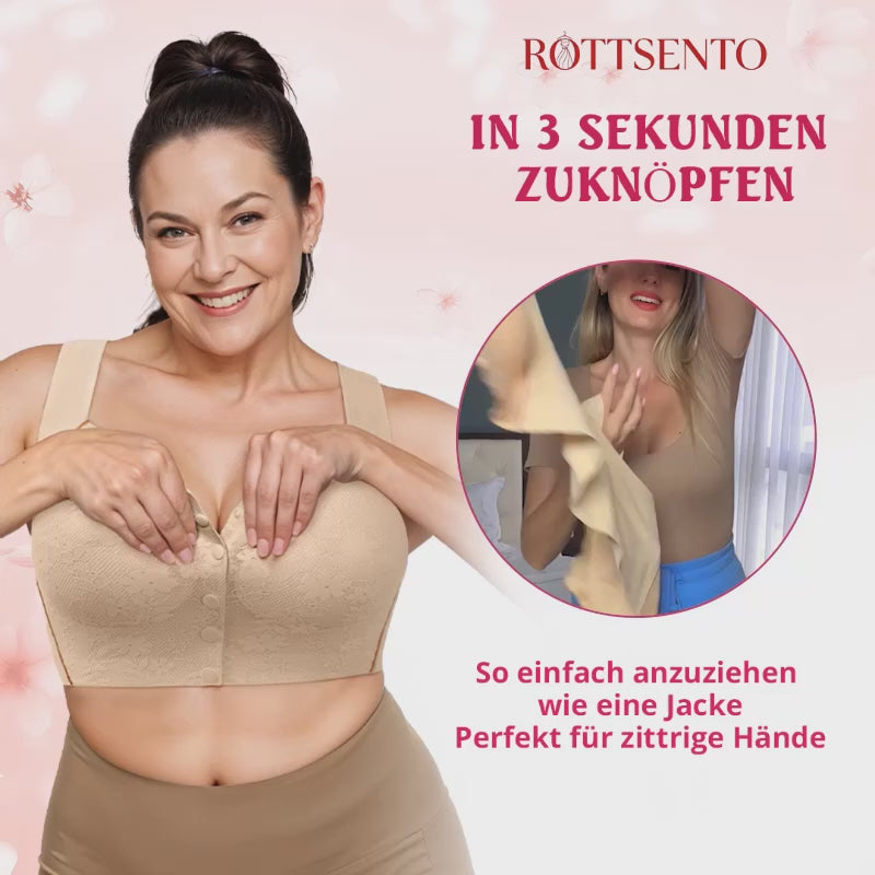 Rottsento-Bequemer, formender Haltungskorrektur-BH mit front-Knopfverschluss