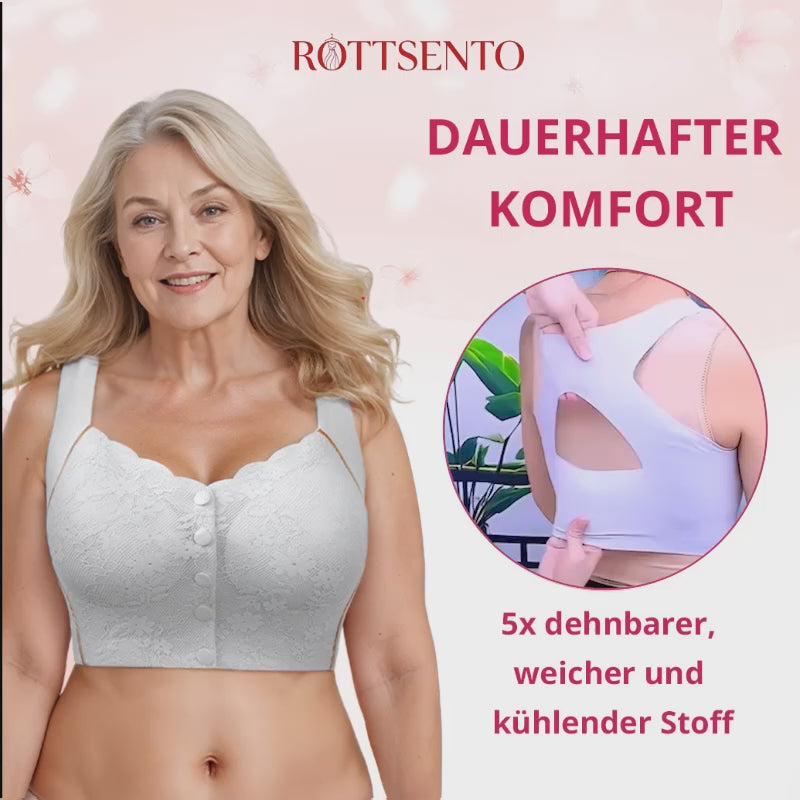 Rottsento-Bequemer, formender Haltungskorrektur-BH mit front-Knopfverschluss